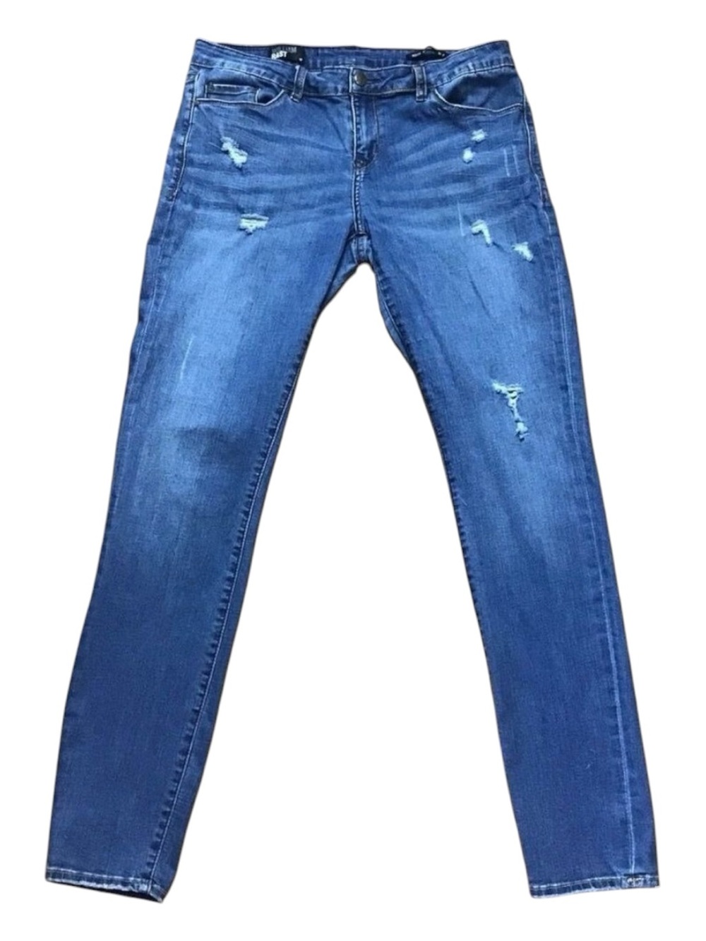 WILLIAM RAST Reese Skinny Jeans 31 Distressed Ripped Faded Blue Stretch Denim